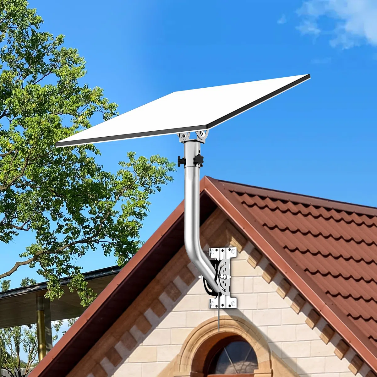 Support mural standard pour Starlink de troisième génération, réglable à 360 degrés, kit d'installation pour Internet par satellite Starlink, compatible avec l'antenne standard Gen3 (V3) de Starlink
