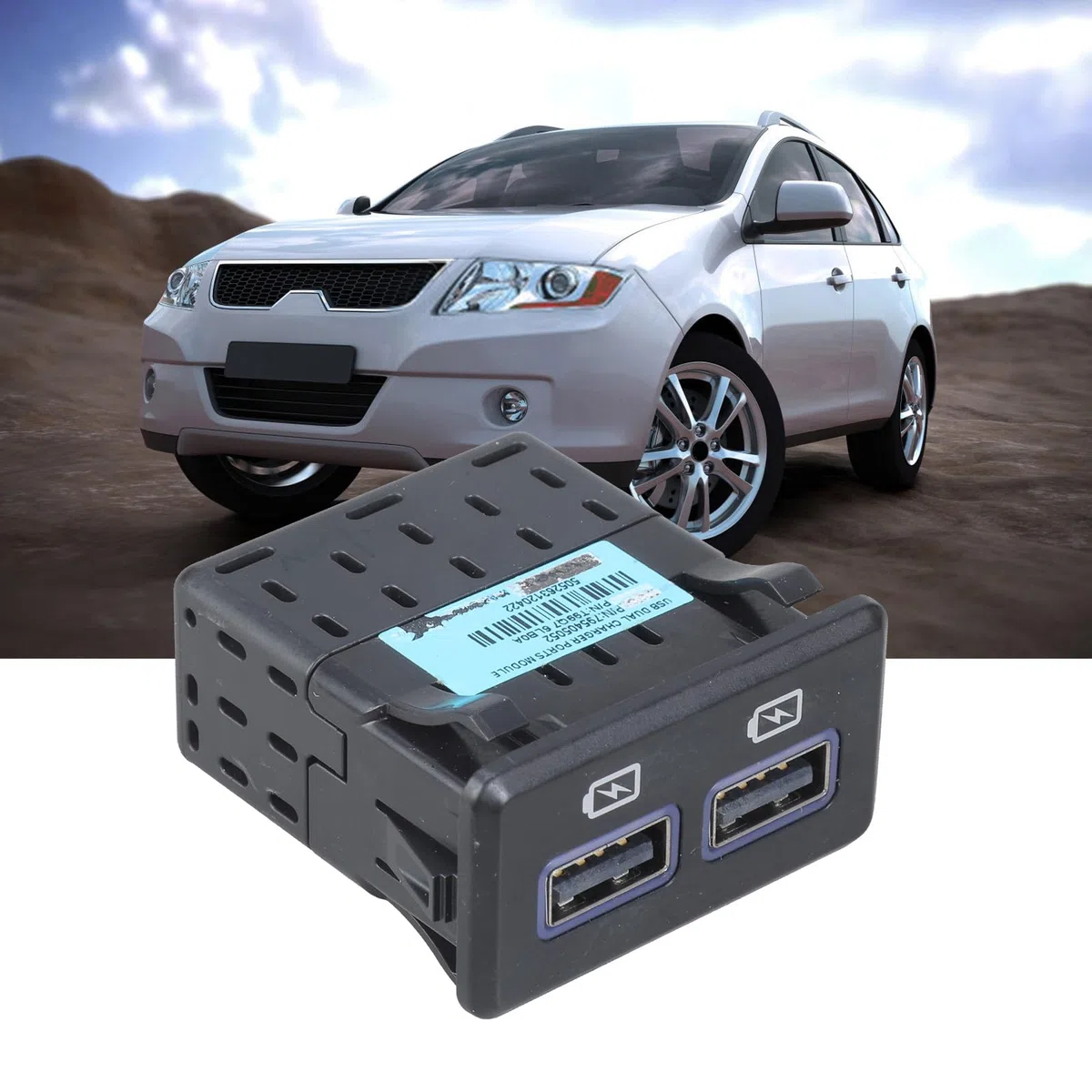 Prise auxiliaire USB avec chargement intelligent, adaptateur de port facile à installer pour prise intelligente Autmotives