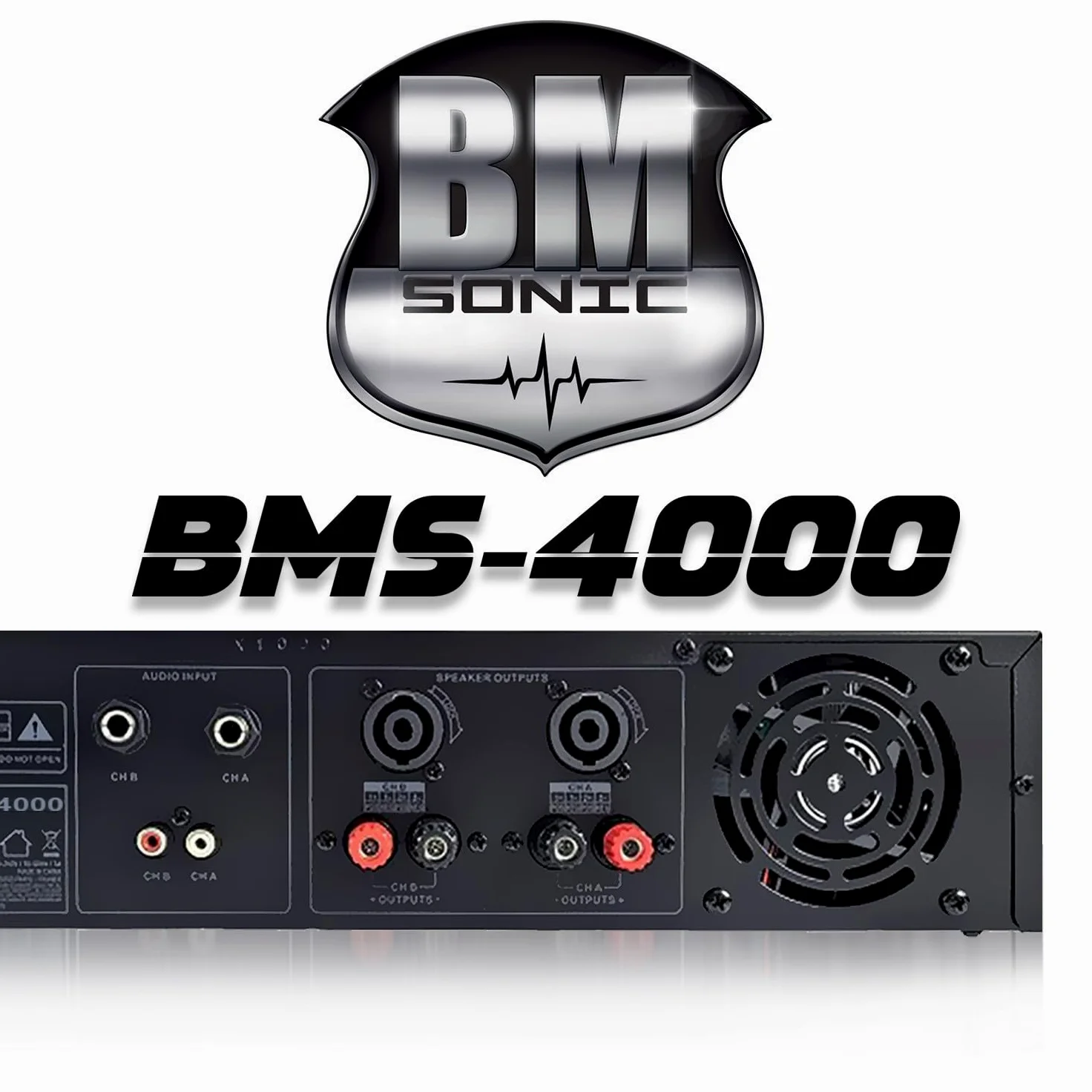 Amplificateur sonorisation DJ - pour BMSonic BMS-4000-2 x 2000W - Technologie MOSFET avec Ventilation Continue