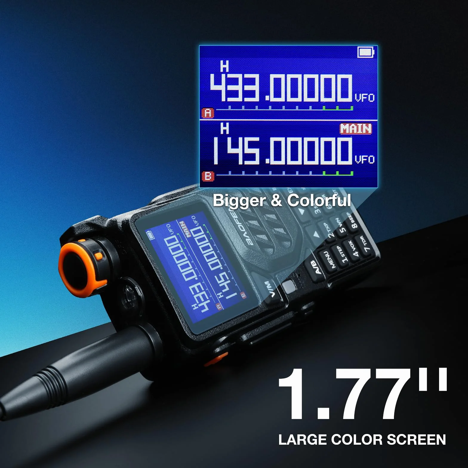 BAOFENG K5PLUS Radio Amateur tri-Bande Longue portée, UHF VHF 1,25 M Radio bidirectionnelle portative 10 W Tri-Power avec Bande aérienne, Batterie 2500 mAh, 999 canaux, Copie de fréquence, brouillage