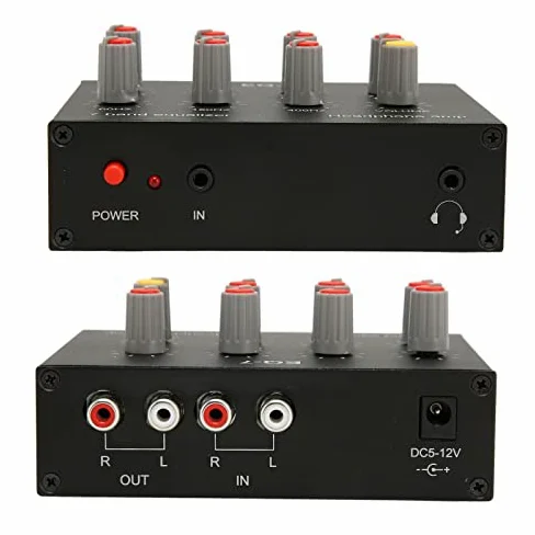 Égaliseur Sonore 7 Bandes, Entrée de Sortie, Réglage des Basses élevées 12 DB, égaliseur Numérique à Deux Canaux, Interface 3,5 Mm, pour L'enregistrement, Le Streaming, Le