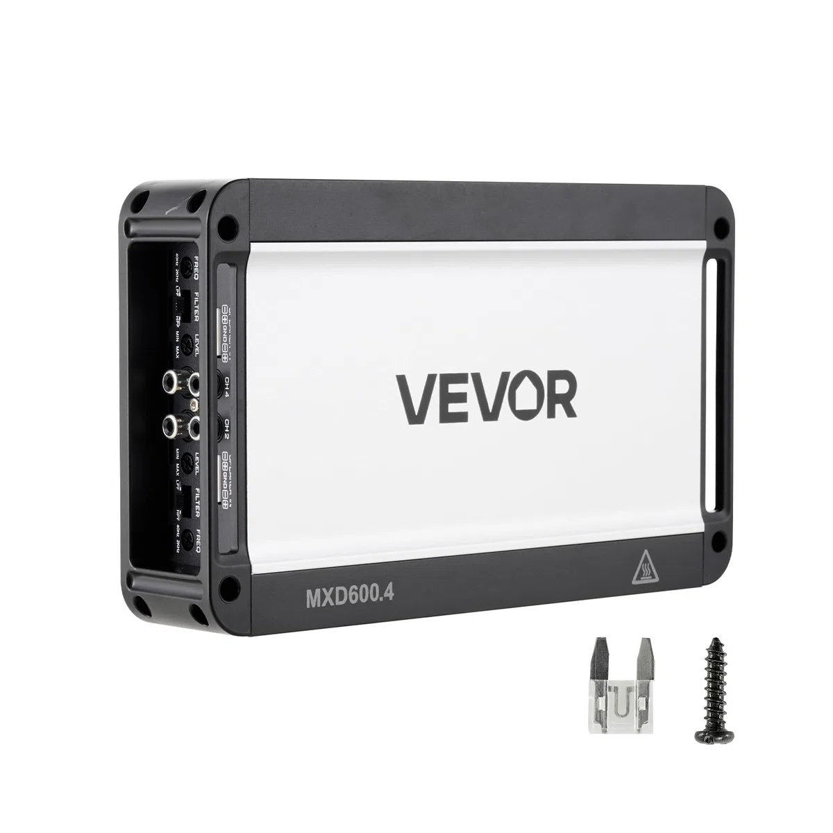 VEVOR Amplificateur Audio Voiture, Ampli de Puissance à 4 Canaux Pontables pour Subwoofer, Classe D à Gamme Complète, Amplificateur Multicanal Stéréo Max. 4x420 W sous 4 ohms/4x600 W sous 2 ohms