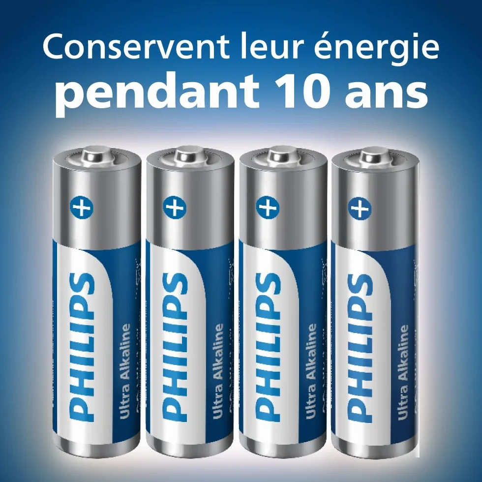 Philips Piles Alcalines D Ultra LR20 Haute Capacité Lot de 20