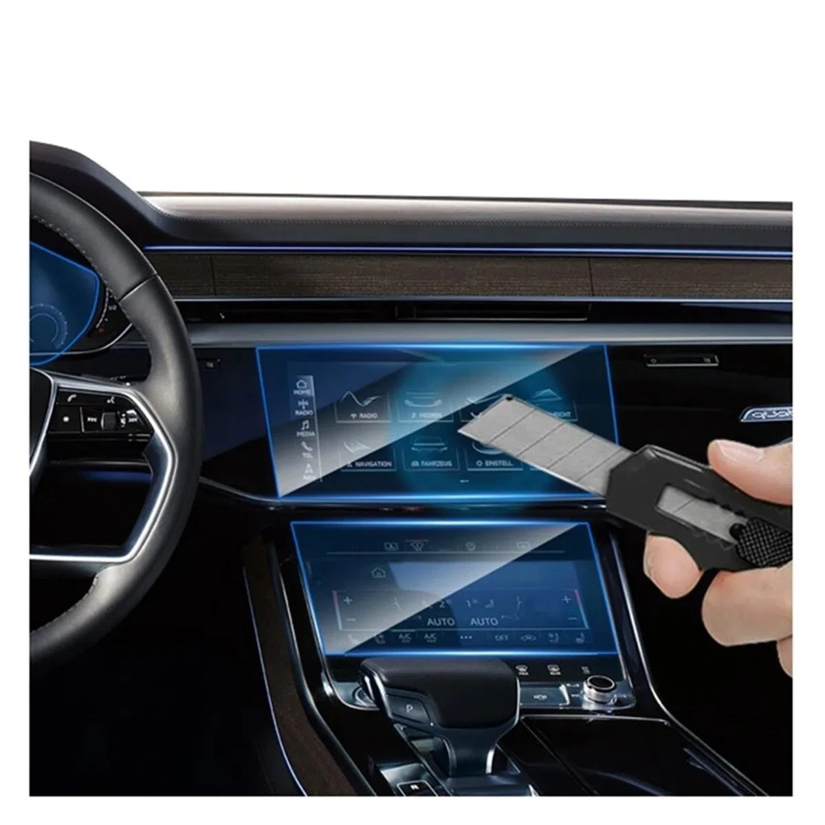 9,7 Pouces Pour 2015-2019 Pour Dongfeng Pour Peugeot 308 Tableau Bord Membrane Navigation Voiture GPS Affichage Verre Trempé Écran Protecteur Film Navigation Protection D'écran Film