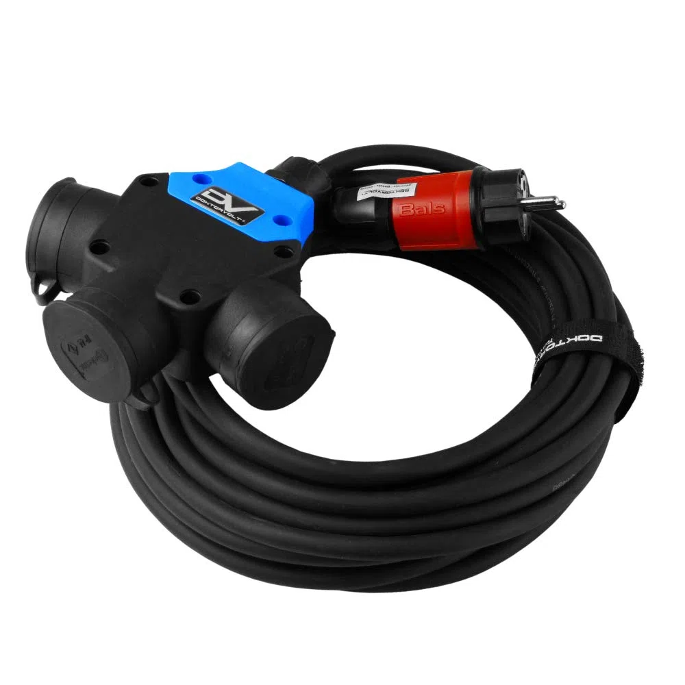 Rallonge électrique Schuko H07RN-F 3 Voies 25 m 3 x 2,5 mm 9269