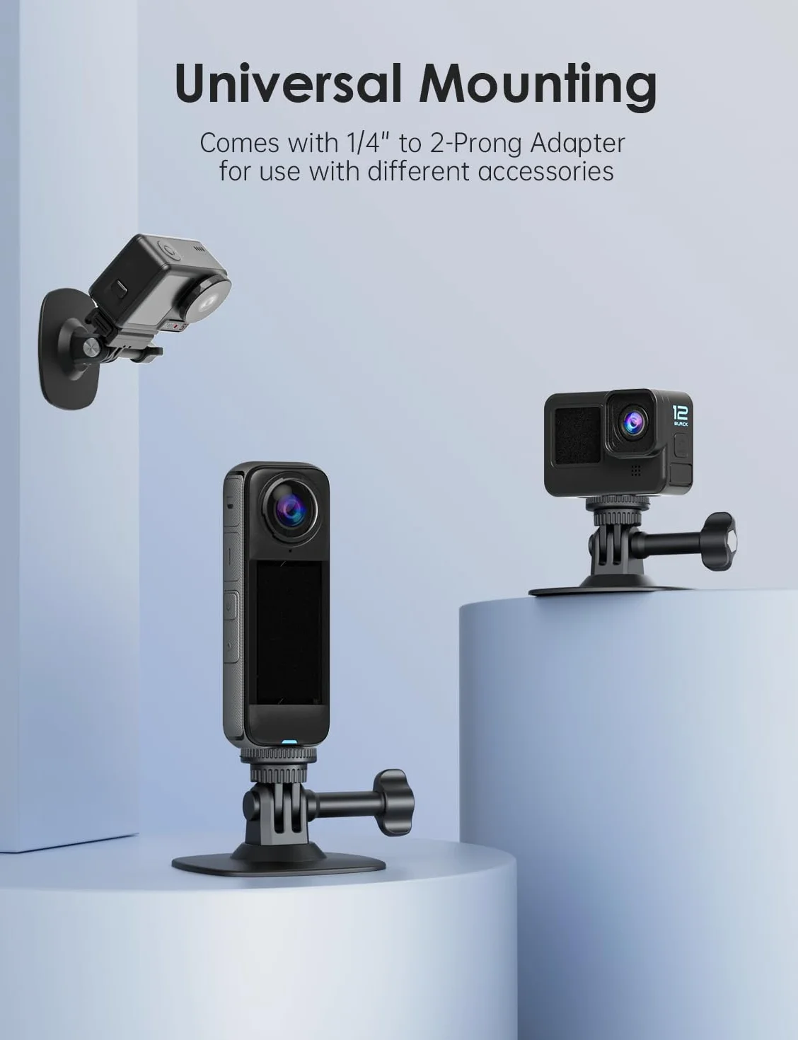 Support Adhésif Flexible Compatible Insta360 Helmet Mount X5 X4 X3 Ace Pro Gopro Hero DJI Osmo Action