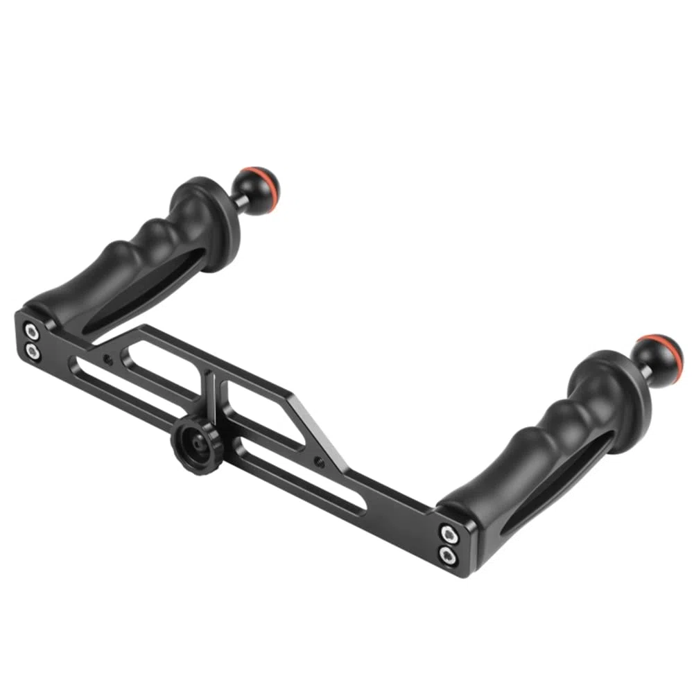 Stabilisateur de plateau en alliage d'aluminium à double poignée pour appareil photo sous- boîtier plongée support de caméra