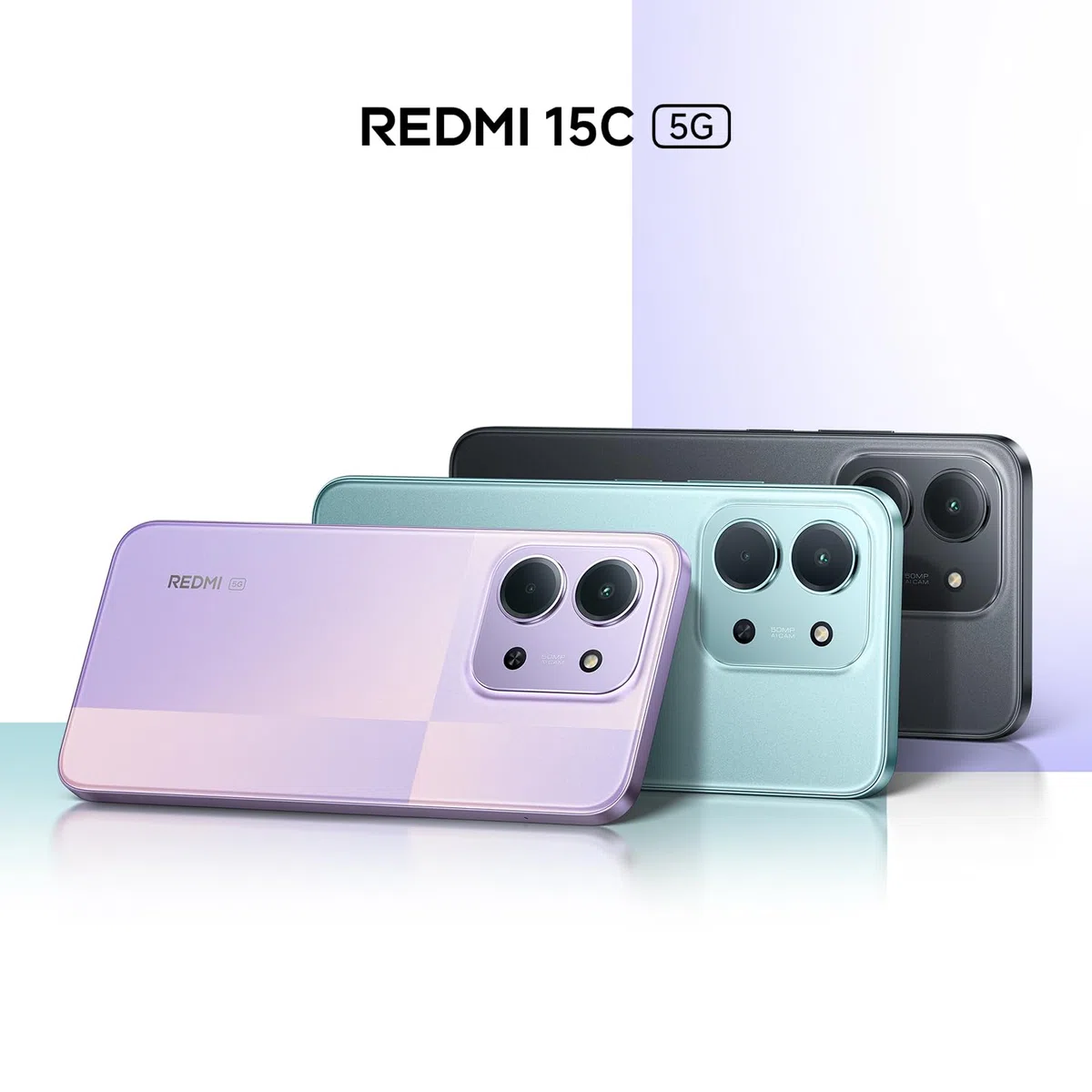 XIAOMI REDMI 15C 5G Smartphone 4+128 Go Double Caméra IA 50 MP - Vert | Écran 6,9 pouces 120 Hz, batterie 6000 mAh, 5G, MediaTek Dimensity 6300 6 nm Octa-Core, chargeur non inclus