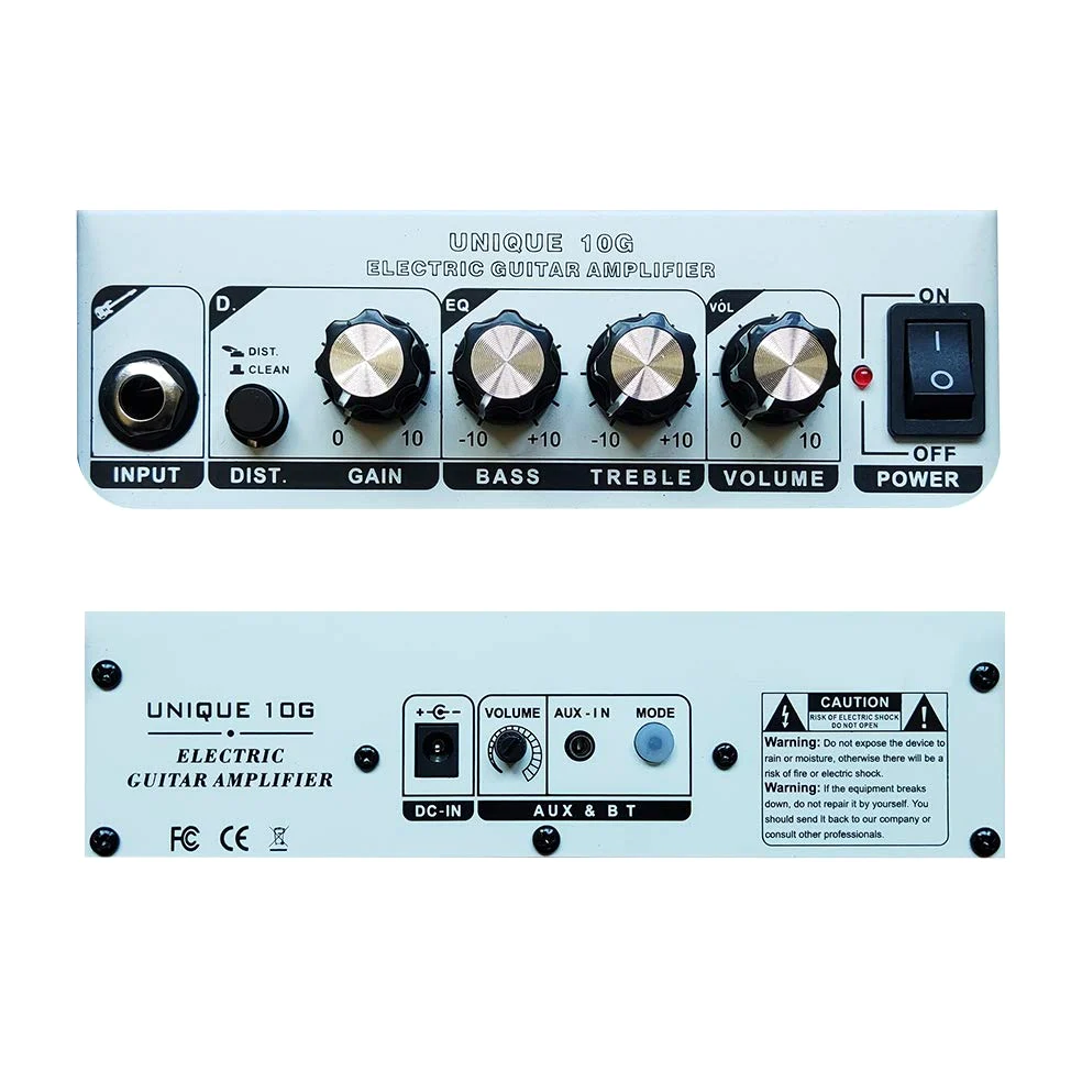Coolmusic 10G Mini amplificateur de Guitare 10W amplificateur de Guitare électrique Portable Haut-Parleur combiné, intégré Bluetooth(inclure Un Adaptateur UE)