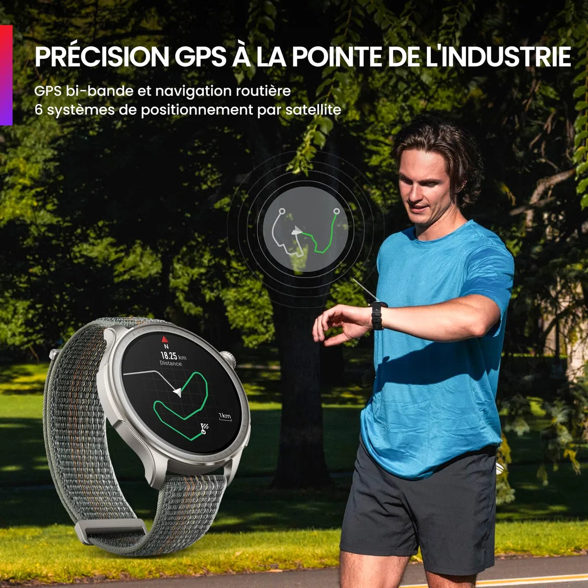 Amazfit Balance 46mm Montre Intelligente, Paiement sans Contact NFC, Fitness AI, Autonomie de 14 Jours, Surveillance du Sommeil et de la Santé, GPS, 150 Modes Sportifs, pour Android et iPhone