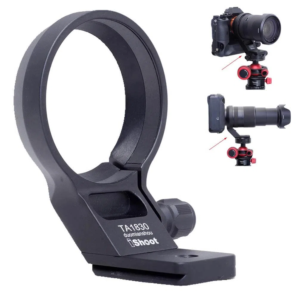 iShoot Anneau de Montage pour Trépied Bague Collier d'Objectif Compatible avec Tamron 18-300mm f/3.5-6.3 Di III-A VC VXD B061 (X/E Mount), Support d'Lentille plaque de dégagement rapide de la Arca Fit