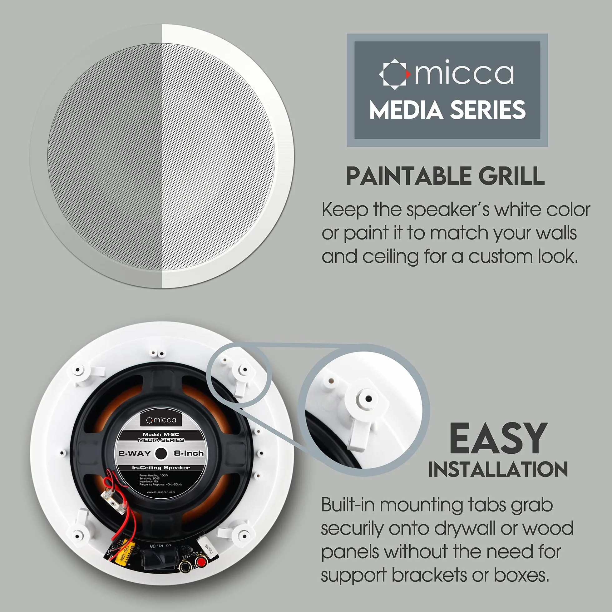 Micca M-8C Enceinte pour MP3 & Ipod Blanc