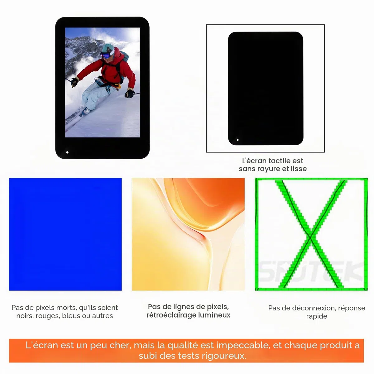AGCUT LCD Display pour GoPro Hero 9/10/11/12 Écran de Rechange, sans Cadre | Écran LCD pour GoPro Hero 9/10/11/12 Ecran Replacement, Écran Tactile Montage Complet avec Réparation