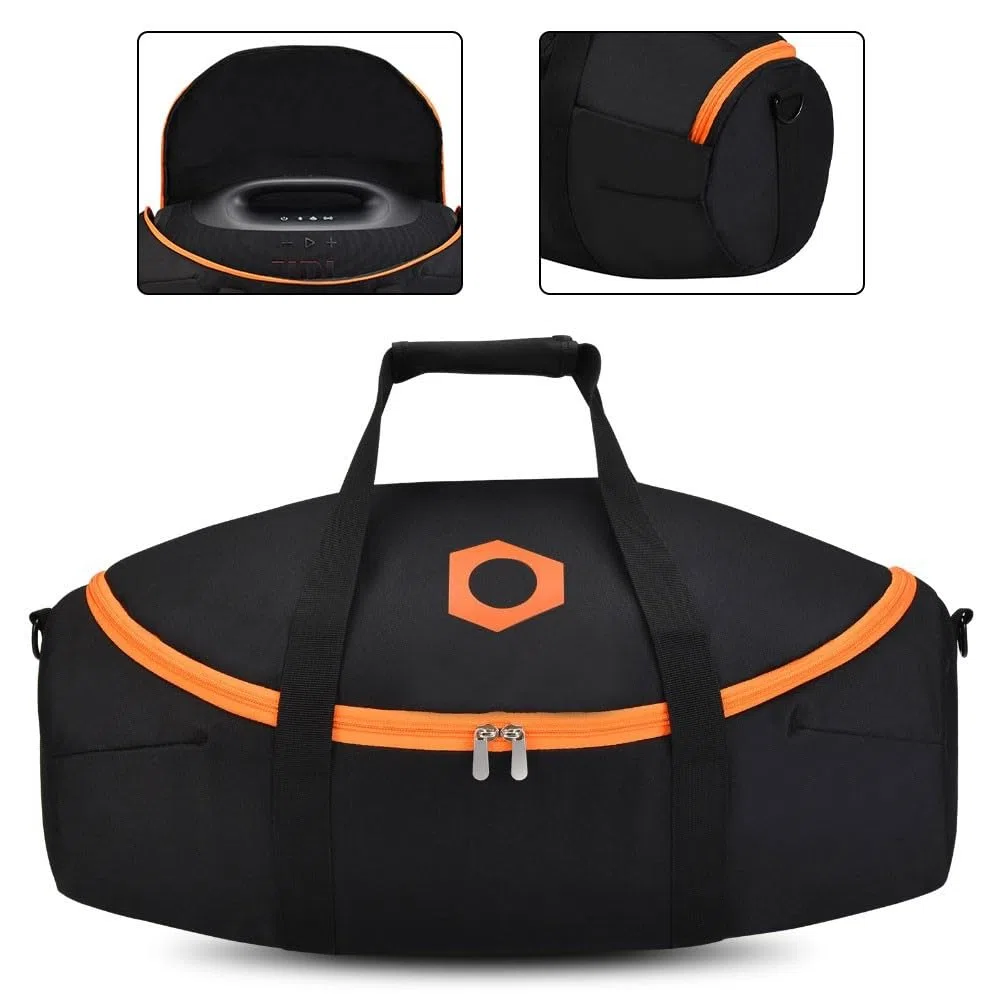Étui de transport rigide pour JBL Boombox 4 - Sac de voyage antichoc avec bandoulière - Rangement en polyester pour haut-parleur et accessoires