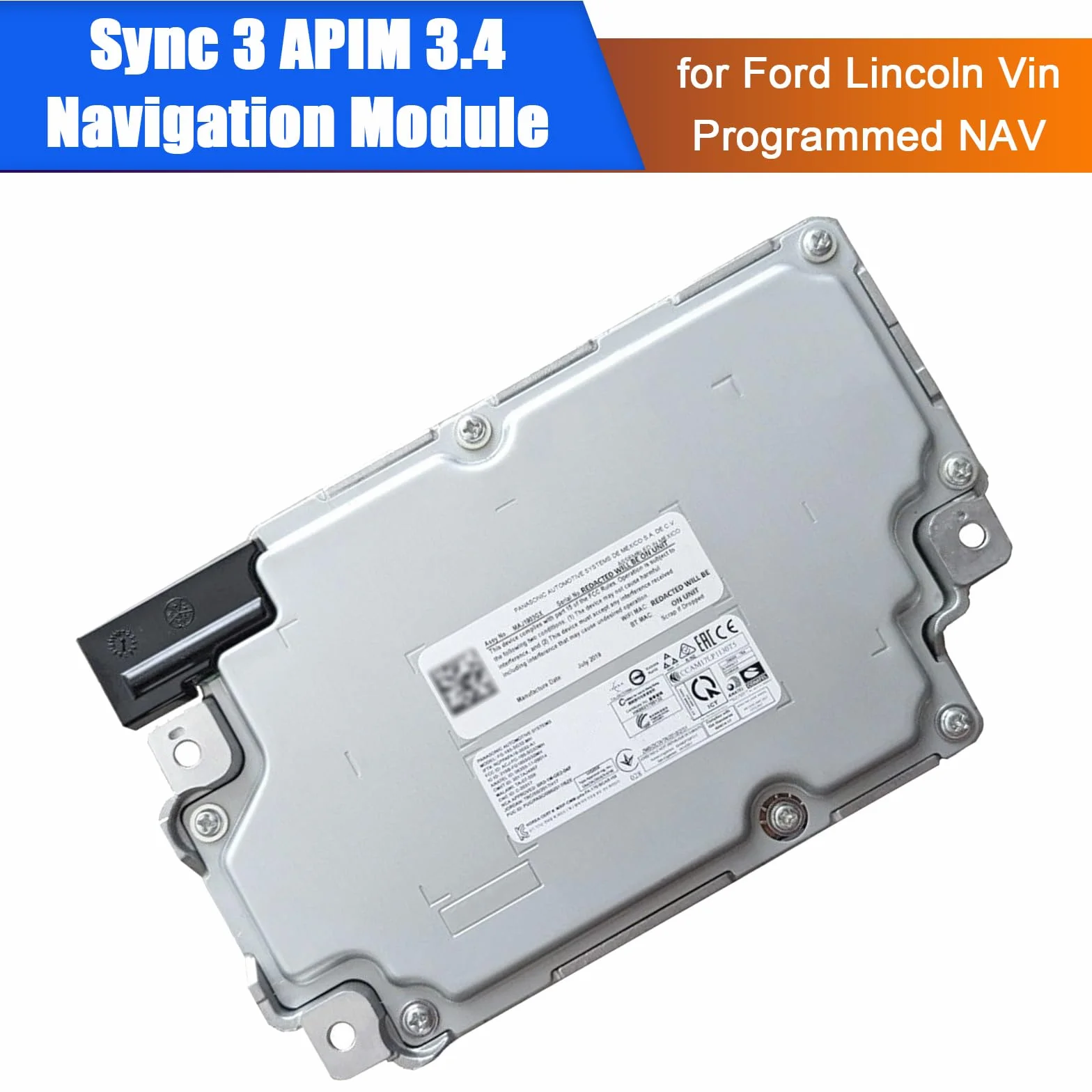 Sync 3 APIM 3.4 Navigation Module Convient pour Ford Lincoln Vin Programmed NAV