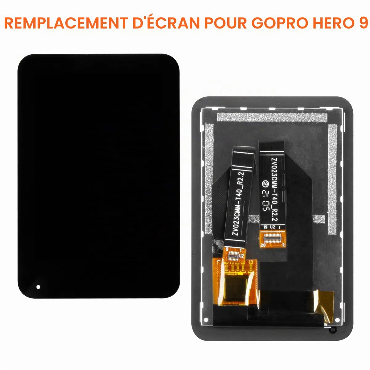 AGCUT LCD Display pour GoPro Hero 9/10/11/12 Écran de Rechange, sans Cadre | Écran LCD pour GoPro Hero 9/10/11/12 Ecran Replacement, Écran Tactile Montage Complet avec Réparation