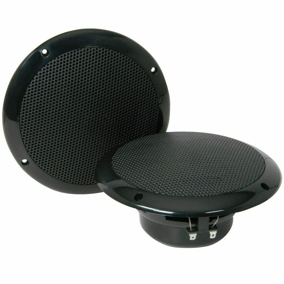 2 BASS FACE SPL5.2B Haut-parleurs Noirs à Double cône de 125 Watts rms et 250 Watts Max par Paire 14,50 cm 145 mm 5,25" étanche Piscine Bateau pub hôtel, par Paire