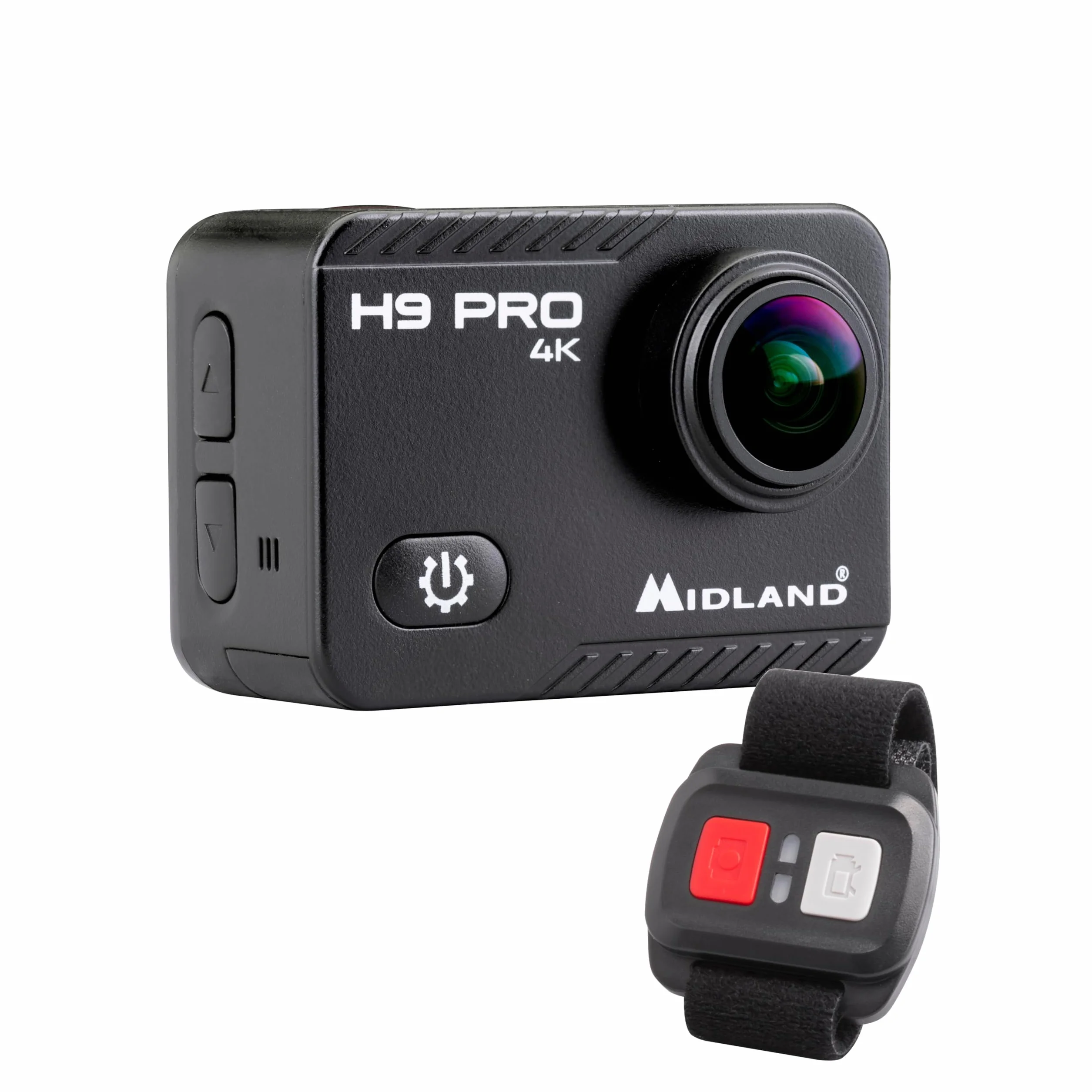Midland - Camera Sport 4K H9 Pro WIFI Remote Control, Camescope Caméra Video Plongée Sportive, Appareil Photo Sous Marin 30m Autonomie 2H 30fps Photo 20MP, Touchscreen IPS 7 Modes, Contrôle Smartphone