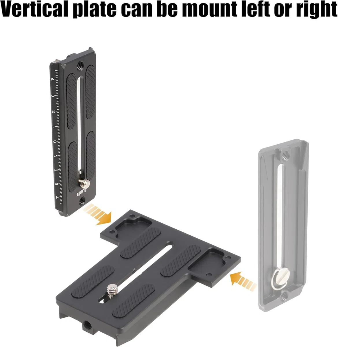 Hersmay Plaque verticale à dégagement rapide en L pour Zhiyun Crane 2 3 LAB Weebill 2 3 Weebill-S Stabilisateur de cardan compatible avec trépied Manfrotto