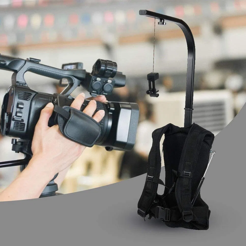 3-18kg Gimbal Vest Rig, Caméscope Caméscope avec Amortisseur de Choc pour Gilet de Soutien avec stabilisateur de Bras, Dispositif de Prise de Vue Stable réglable avec Sac de Rangement, Noir