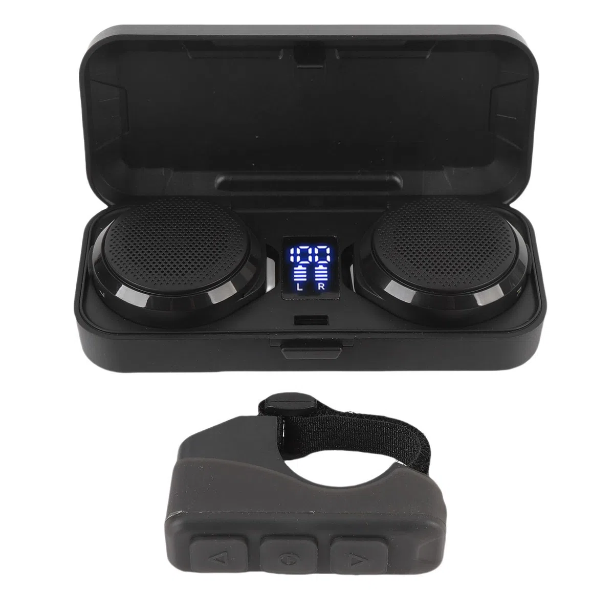Dilwe Casque Bluetooth pour Moto, Technologie sans Fil, Télécommande, Autonomie de 50 Heures pour Les Sports de Plein Air, Le Ski, l'escalade
