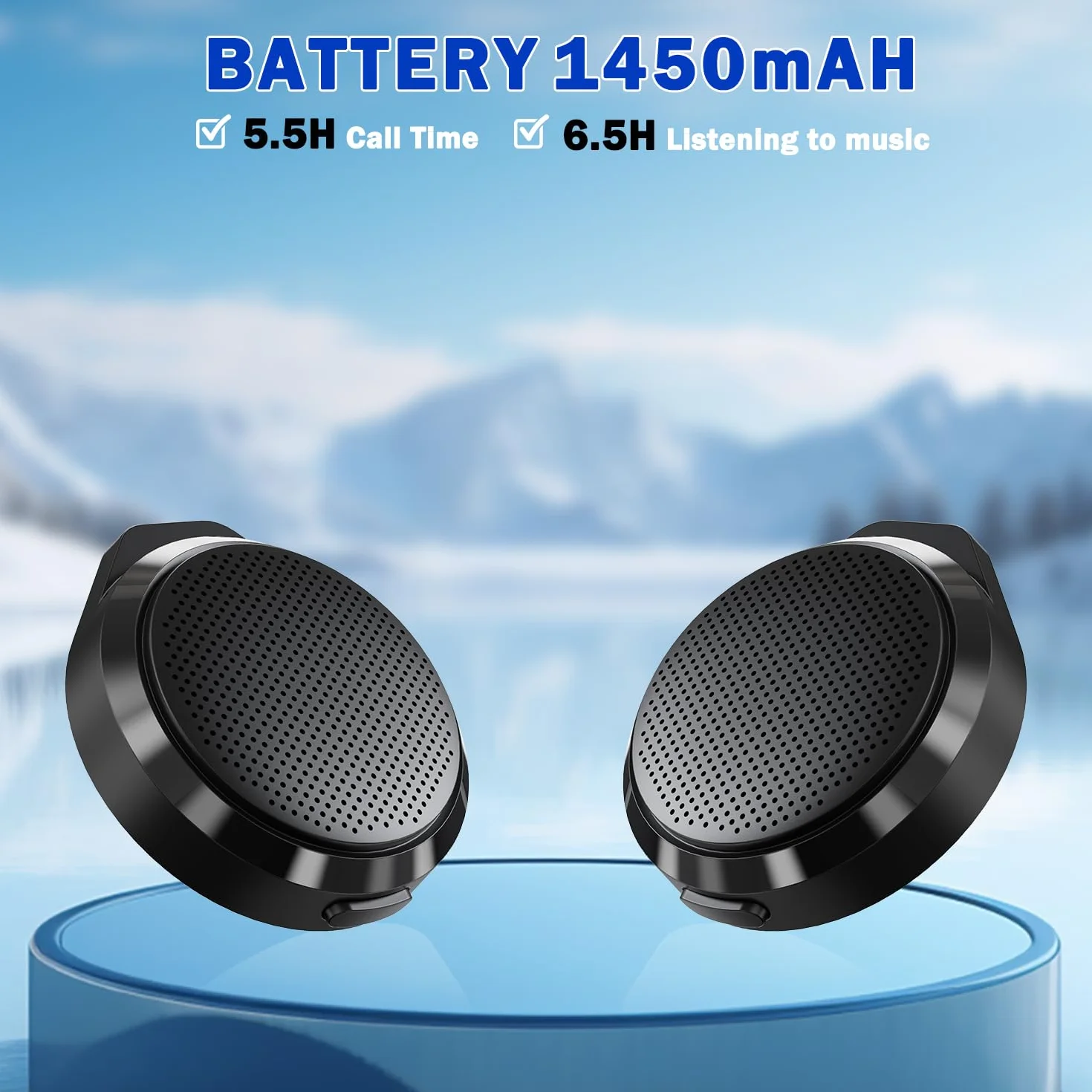 Intercom sans Fil Moto, Installé à L'intérieur du Casque, avec Télécommande sans Fil, sans Bruit de Vent, Longue Autonomie, Idéal pour la Moto, Le Ski et Le Vélo