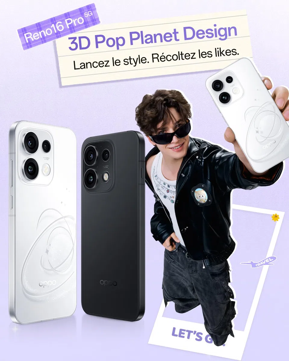 OPPO Reno16 Pro 5G Smartphone Débloqué, 12+512Go, Quad Camera 200MP, Vidéo Stable 4K, Écran AMOLED 6.32" 120Hz, 6000mAh, MediaTek Dimensity 8550, IP69K, Starlight Black (Chargeur 80W SUPERVOOC Inclus)