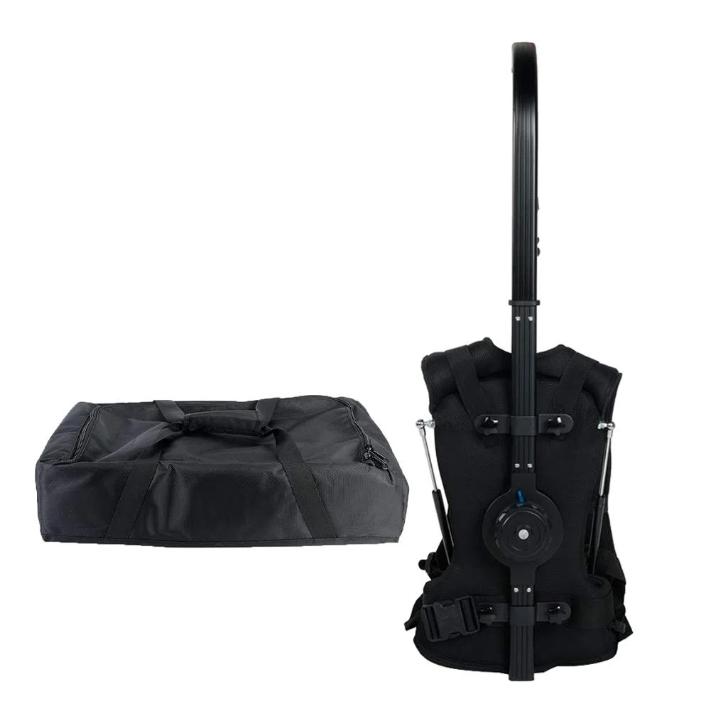 3-18kg Gimbal Vest Rig, Caméscope Caméscope avec Amortisseur de Choc pour Gilet de Soutien avec stabilisateur de Bras, Dispositif de Prise de Vue Stable réglable avec Sac de Rangement, Noir