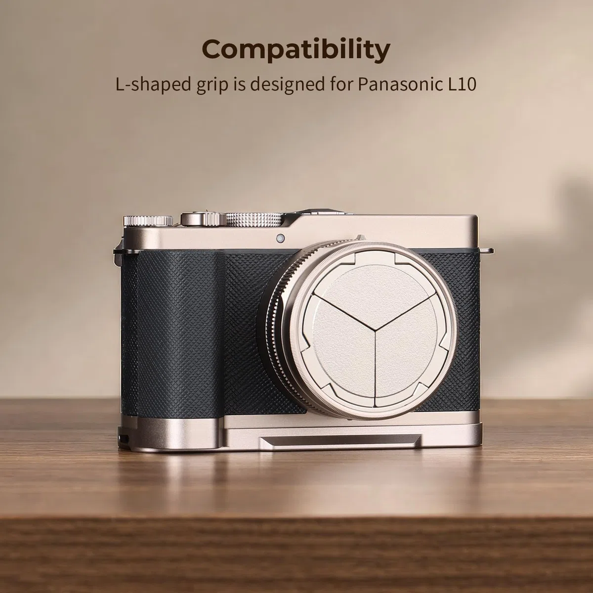 SMALLRIG Poignée en L pour Panasonic LUMIX L10, Repose-Pouce avec Monture Cold Shoe, Poignée latérale Ergonomique, Plaque à dégagement Rapide Arca Swiss, Compatible trépieds - (Titane) 6136
