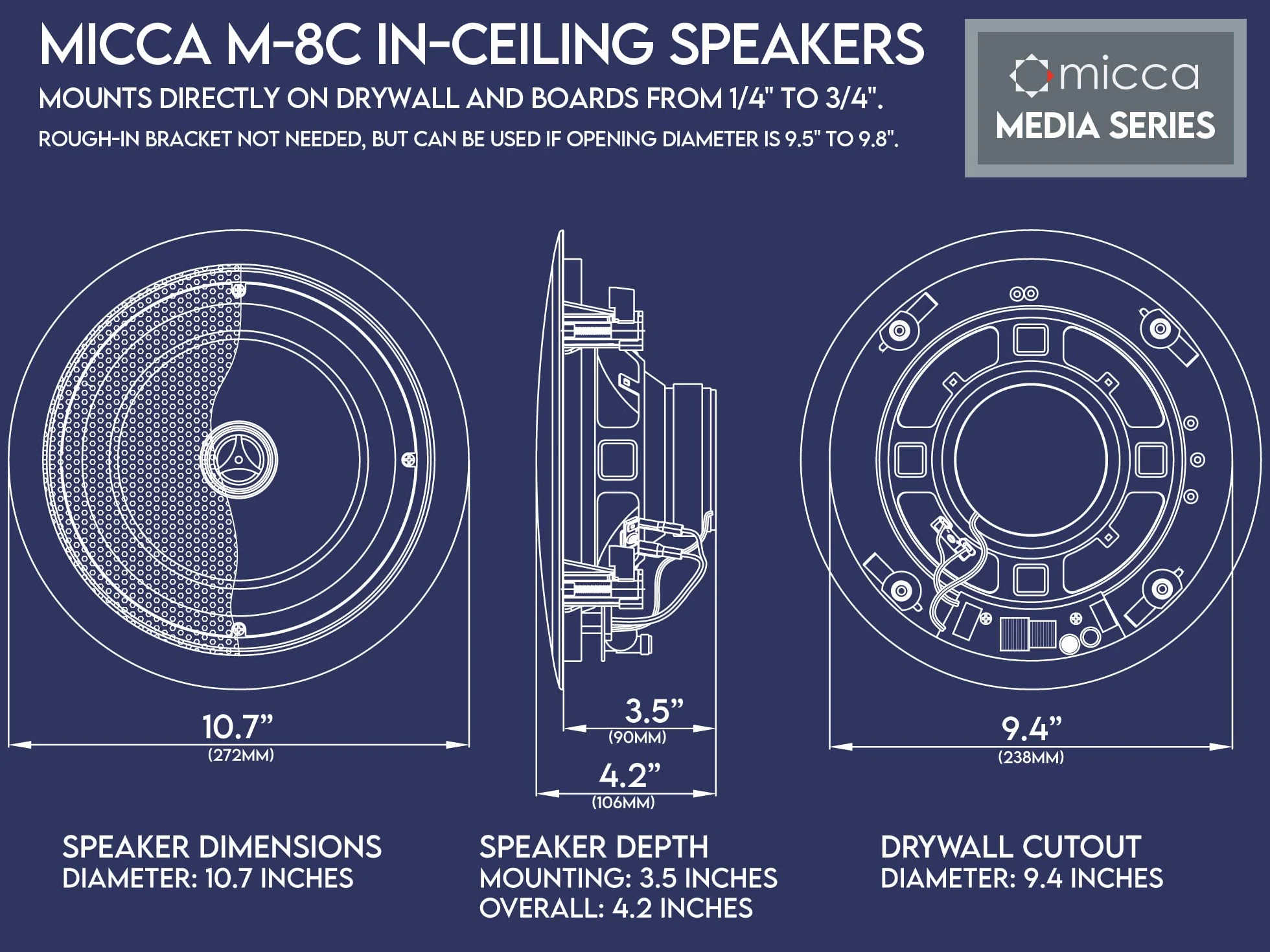 Micca M-8C Enceinte pour MP3 & Ipod Blanc