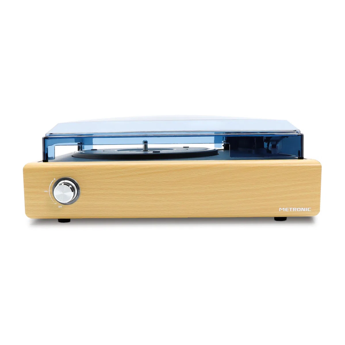 Metronic Platine Vinyle Bluetooth Vintage, Tourne Disque à 3 Vitesses 33, 45 et 78 Tours, Haut-Parleurs Intégrés, Finition Bois - 477360
