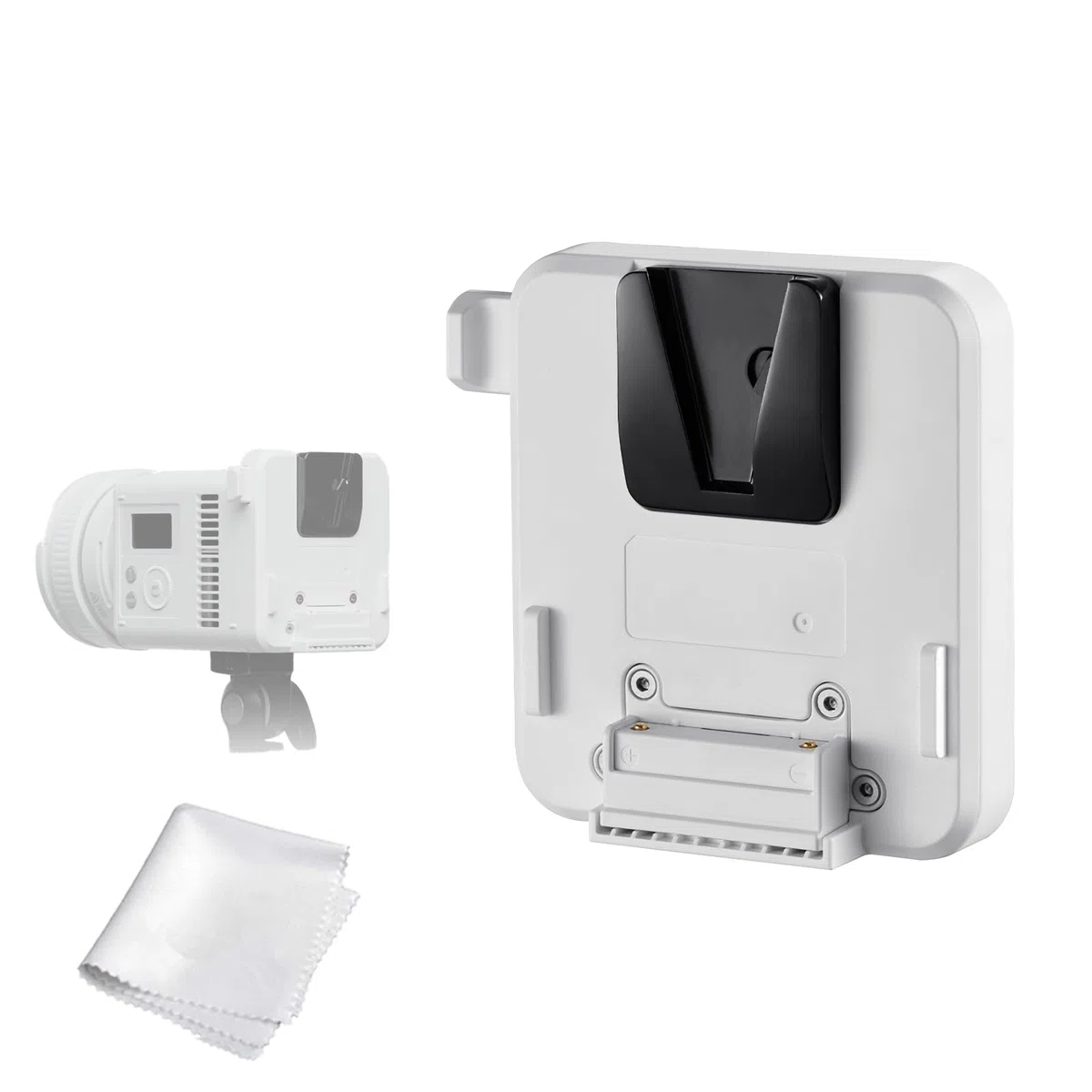 Godox ML-VMA V-Mount Plaque d'adaptateur de batterie compatible avec les lampes vidéo LED Godox ML150Bi et ML80Bi permettant une alimentation sans fil stable pour les enregistrements en studio et en