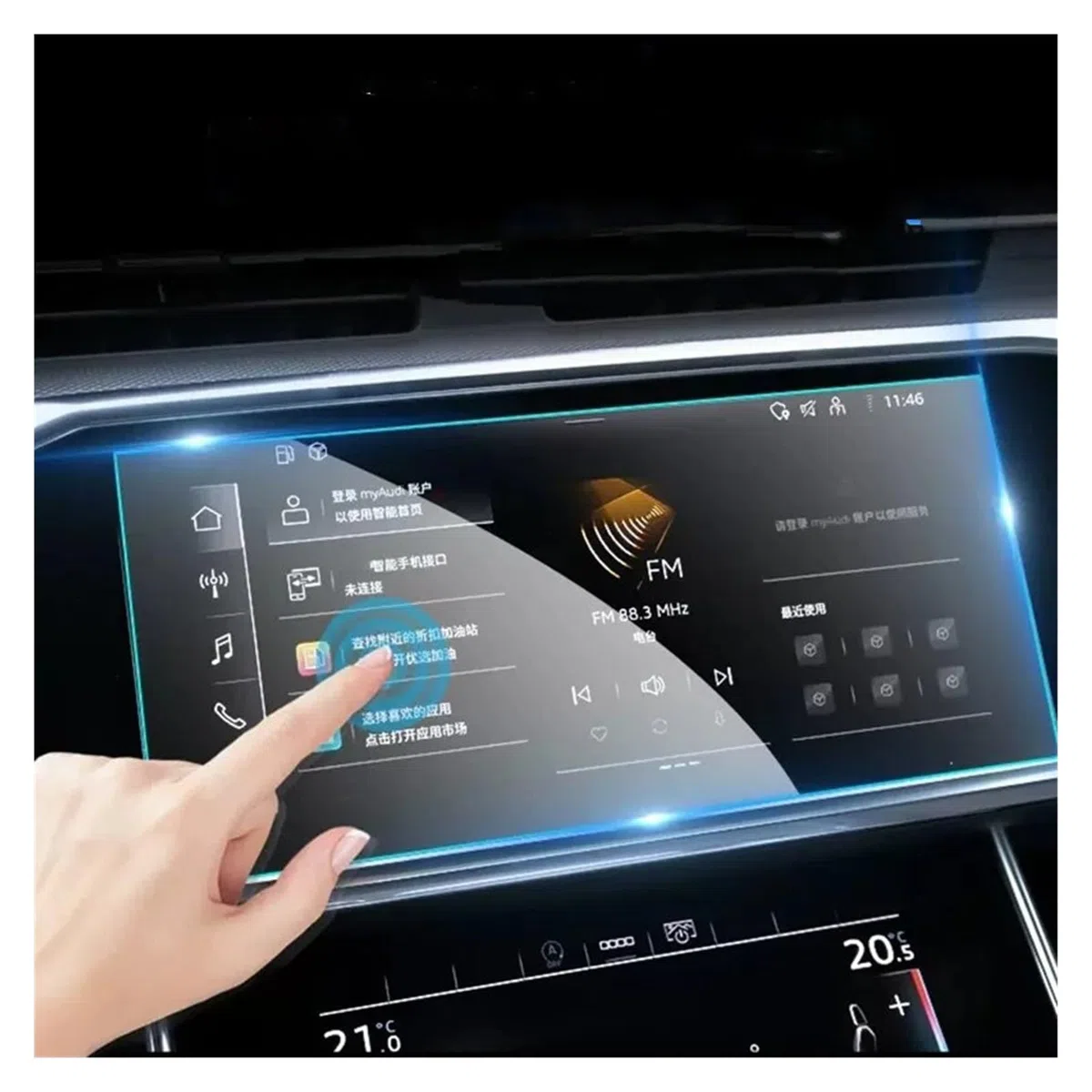 9,7 Pouces Pour 2015-2019 Pour Dongfeng Pour Peugeot 308 Tableau Bord Membrane Navigation Voiture GPS Affichage Verre Trempé Écran Protecteur Film Navigation Protection D'écran Film