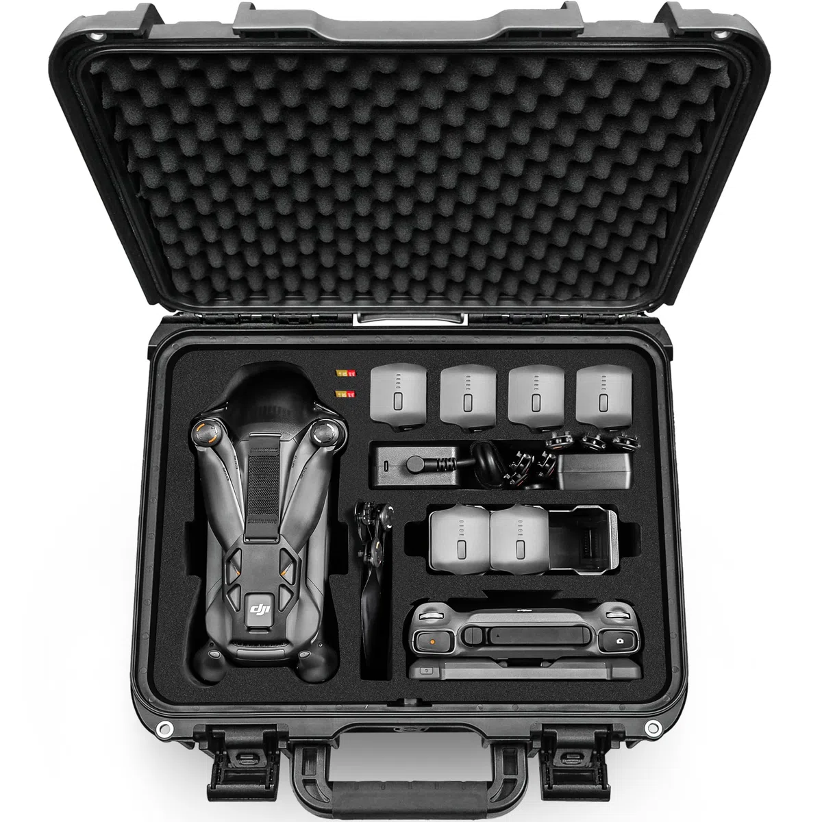 Lekufee Étui de transport rigide étanche pour drone DJI Mavic 4 Pro, Creator Combo, Fly More Combo, DJI RC Pro 2/RC 2, batterie (7 pièces), concentrateur de charge et autres accessoires (étui