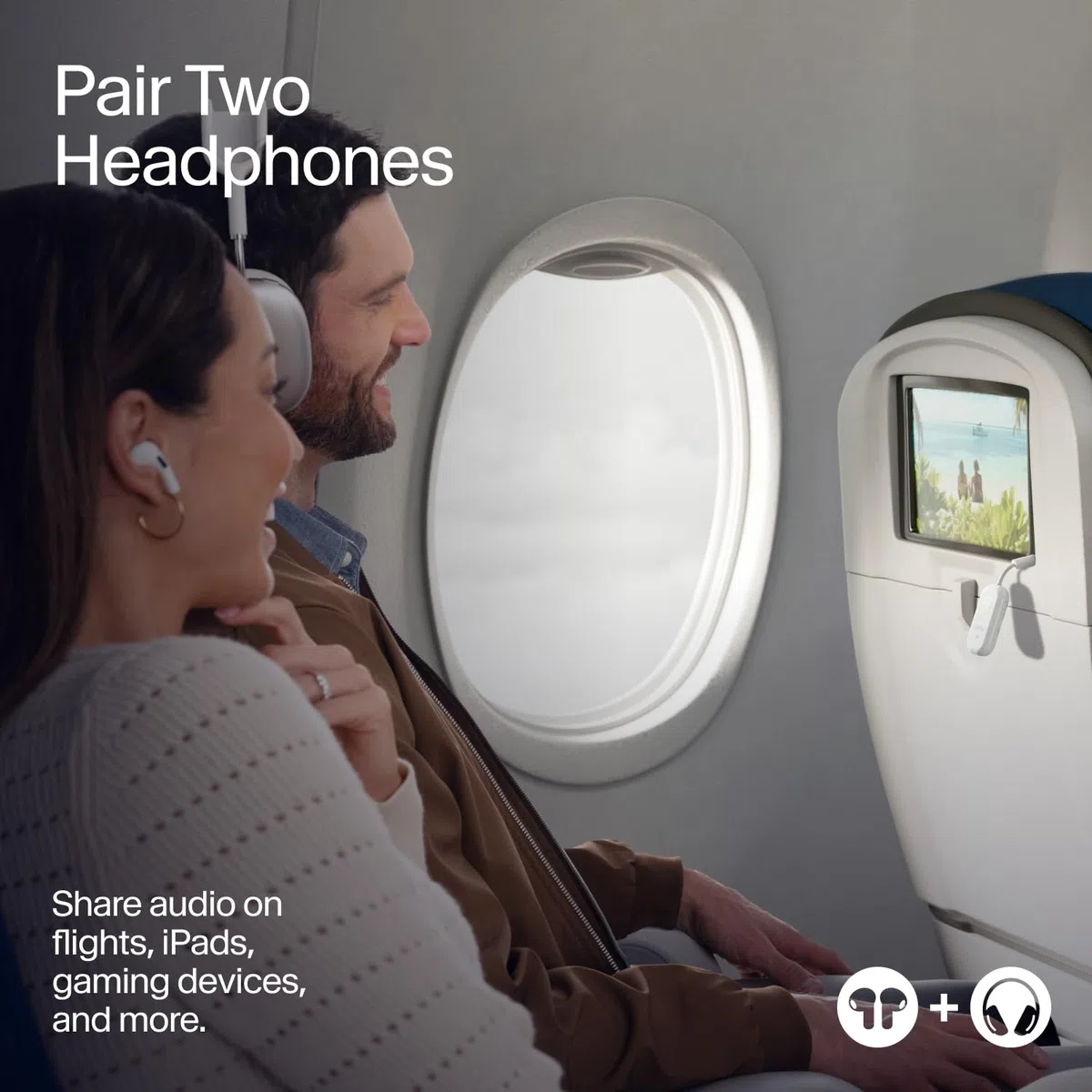Twelve South AirFly Pro 2 Deluxe | Émetteur/récepteur sans Fil avec Partage Audio pour 2 AirPods/Casques sans Fil - Avion, Salle de Sport, Voiture