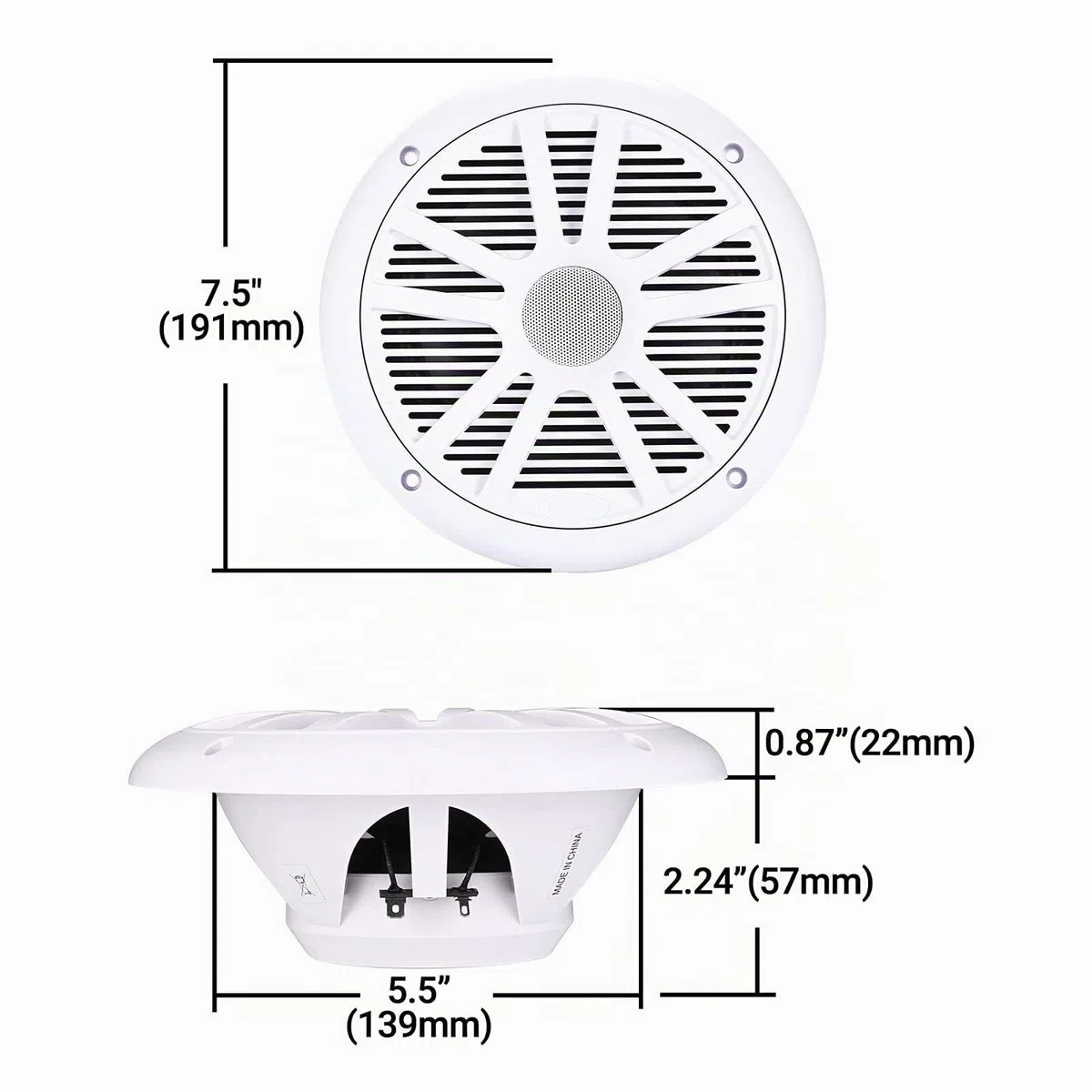 Vélex Récepteur stéréo étanche Bluetooth marine avec lecteur MP3, DAB+/AM/FM et USB pour streaming de musique sur bateau, golf carts, ATV/UTV et spa/hot tubs