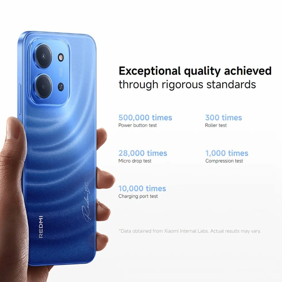 XIAOMI Redmi 15C Smartphone 6GB+128GB 50MP AI Dual Camera System Immersive 6.9" Display Powerful Octa-Core Processor Massive 6000mAh Battery Powered by 33W Fast Charging（Blue）