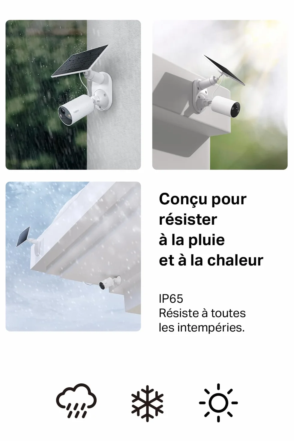 Tapo KIT 4 caméras C410 Caméra de Surveillance extérieure WiFi Solaire 2K 3MP H500 Hub Intelligent pour la Maison