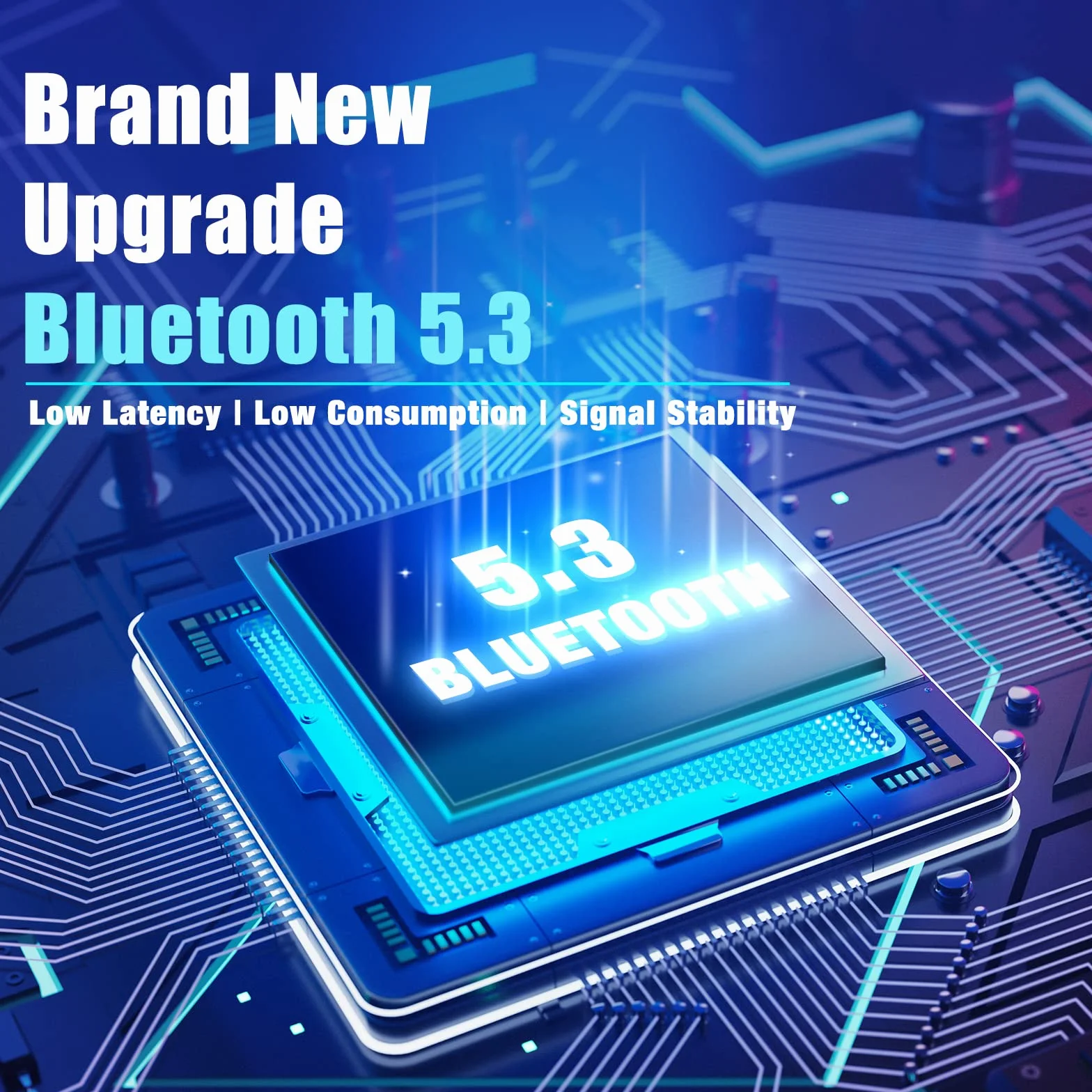 BERIBES Casque Bluetooth sans Fil 65 h Micro 6 Modes EQ Style Around-Ear avec Microphone pour iPhone iPad Android Ordinateurs Portables