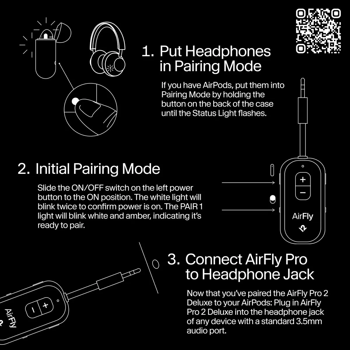 Twelve South AirFly Pro 2 Deluxe | Émetteur/récepteur sans Fil avec Partage Audio pour 2 AirPods/Casques sans Fil - Avion, Salle de Sport, Voiture