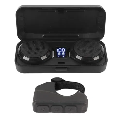 Gugxiom Haut-parleurs de Casque de Moto Casque sans Fil Son HiFi Suppression Active du Bruit pour l'escalade de Ski, Autonomie de 50 Heures