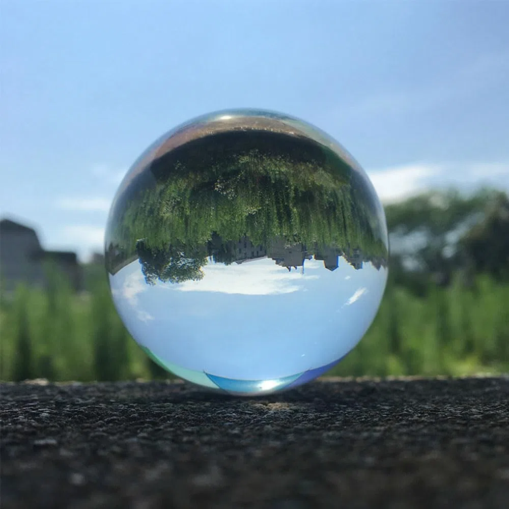 Boule en verre pour photographie - 80 mm - Avec support - Mini boule de cristal - Pour photographie, décoration de la maison - Cadeaux