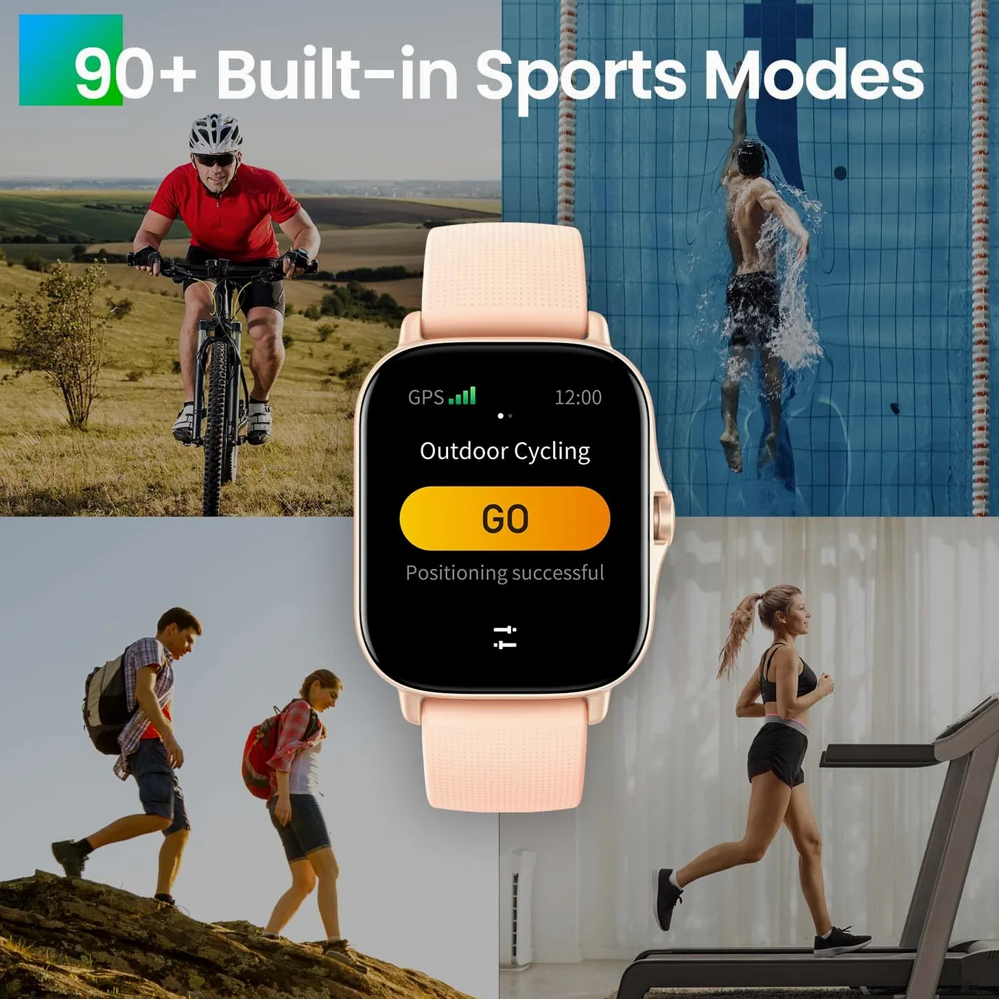 Amazfit GTS 2 Nouvelle Version – Montre Connectée pour Homme Femme, avec Alexa Intégré, Appels Bluetooth, Plus de 90 Modes Sportifs, Cardiofréquencemètre, Suivi du Sommeil, Compatible Android & iOS