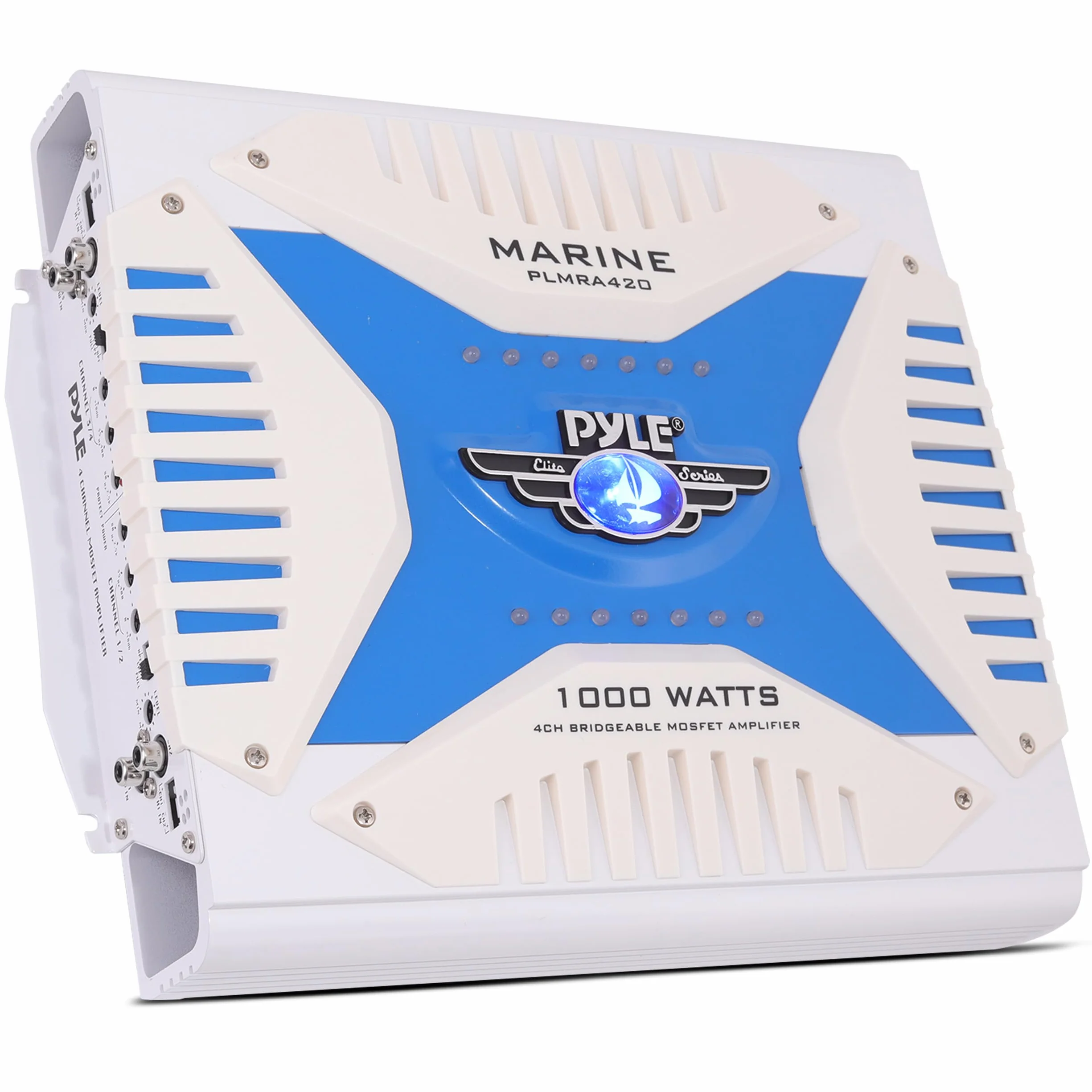 Amplificateur Pyle étanche avec 4 canaux et une puissance de 1000 Watts. Amplificateur MOSFET pontable - Idéal pour bateau, scooter de mer etc.