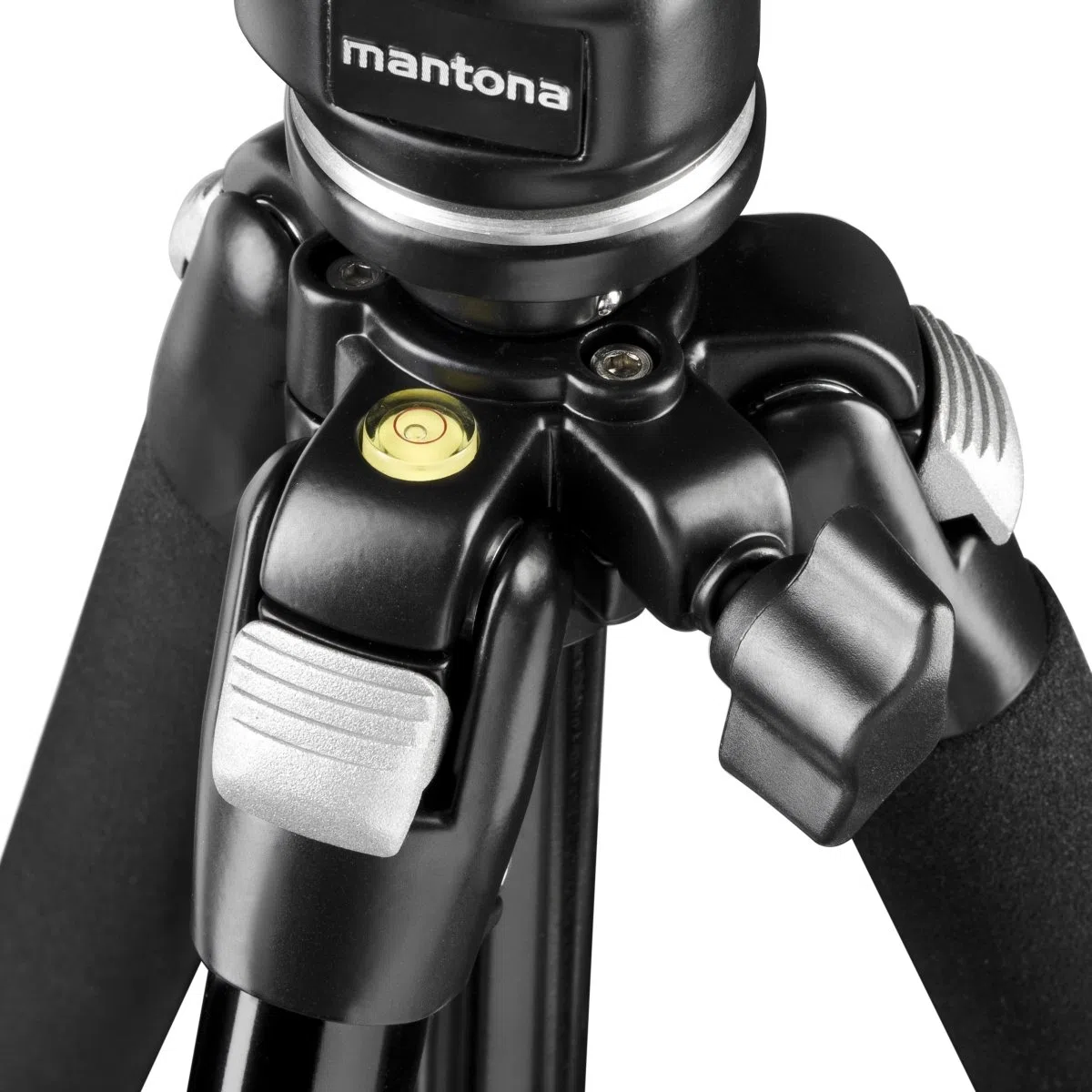 Mantona Scout Trépied Max, 157 cm (incl. rotule avec plateau de fixation rapide, niveau à bulle intégré, capacité de charge env. 6 kg)