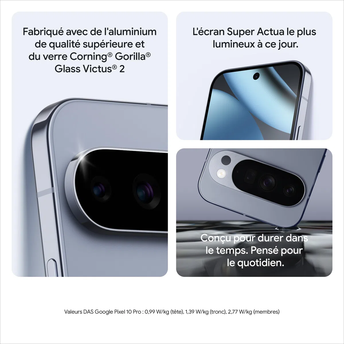 Google Pixel 10 Pro XL – Smartphone Android débloqué avec Gemini, Triple Appareil Photo arrière, Plus de 24 Heures d'autonomie et écran Super Actua 6,8 Pouces – Noir Volcanique, 256GB