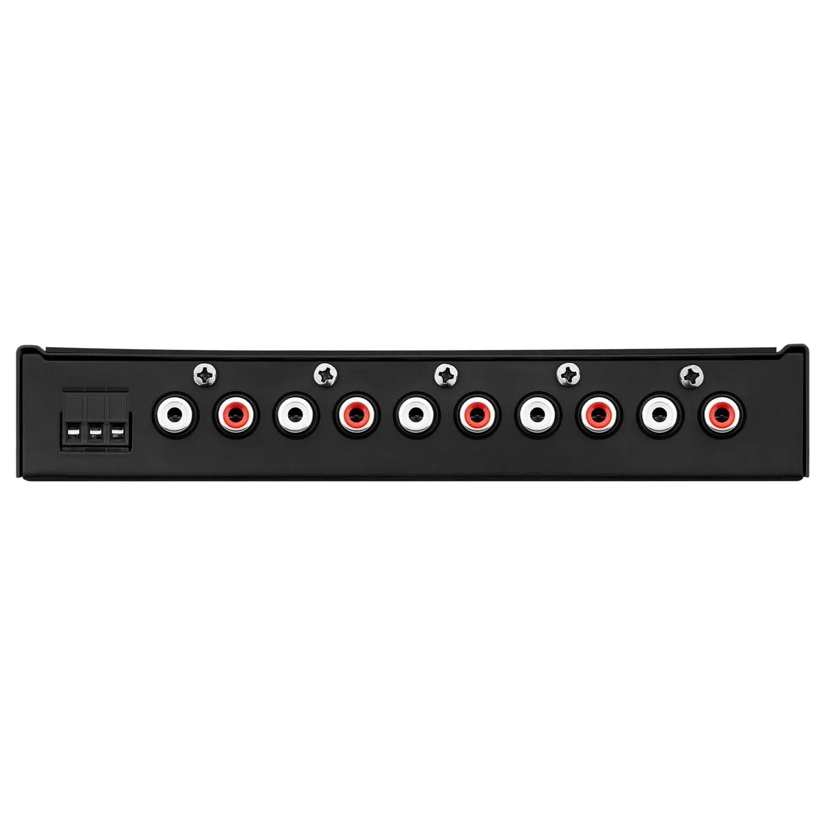 Taramps TEQ 7.4 Égaliseur Graphique stéréo 7 Bandes pour Voiture Entrée/Sortie RCA, Gain auxiliaire, contrôle du Fader, 2 canaux d'entrée, 3 canaux de Sortie, égaliseur de Son LED Bleue