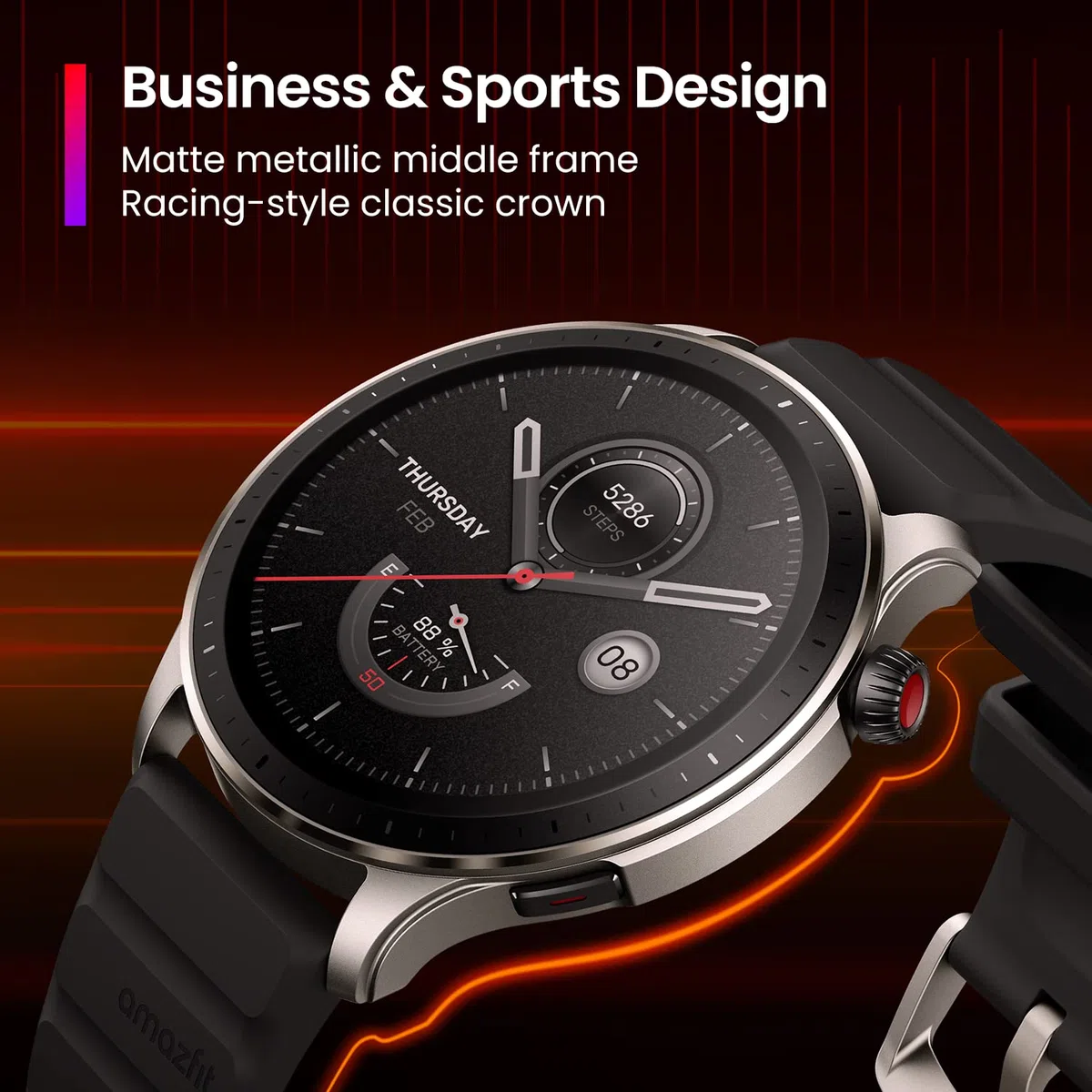 Amazfit GTR 4, 46 mm, Montre Connectée Homme Alexa, AMOLED, SpO2, 150+ Modes Sportifs, GPS & Bi-Bande, Appel Bluetooth, Autonomie de 14 Jours, Smartwatch Version Française, Noir