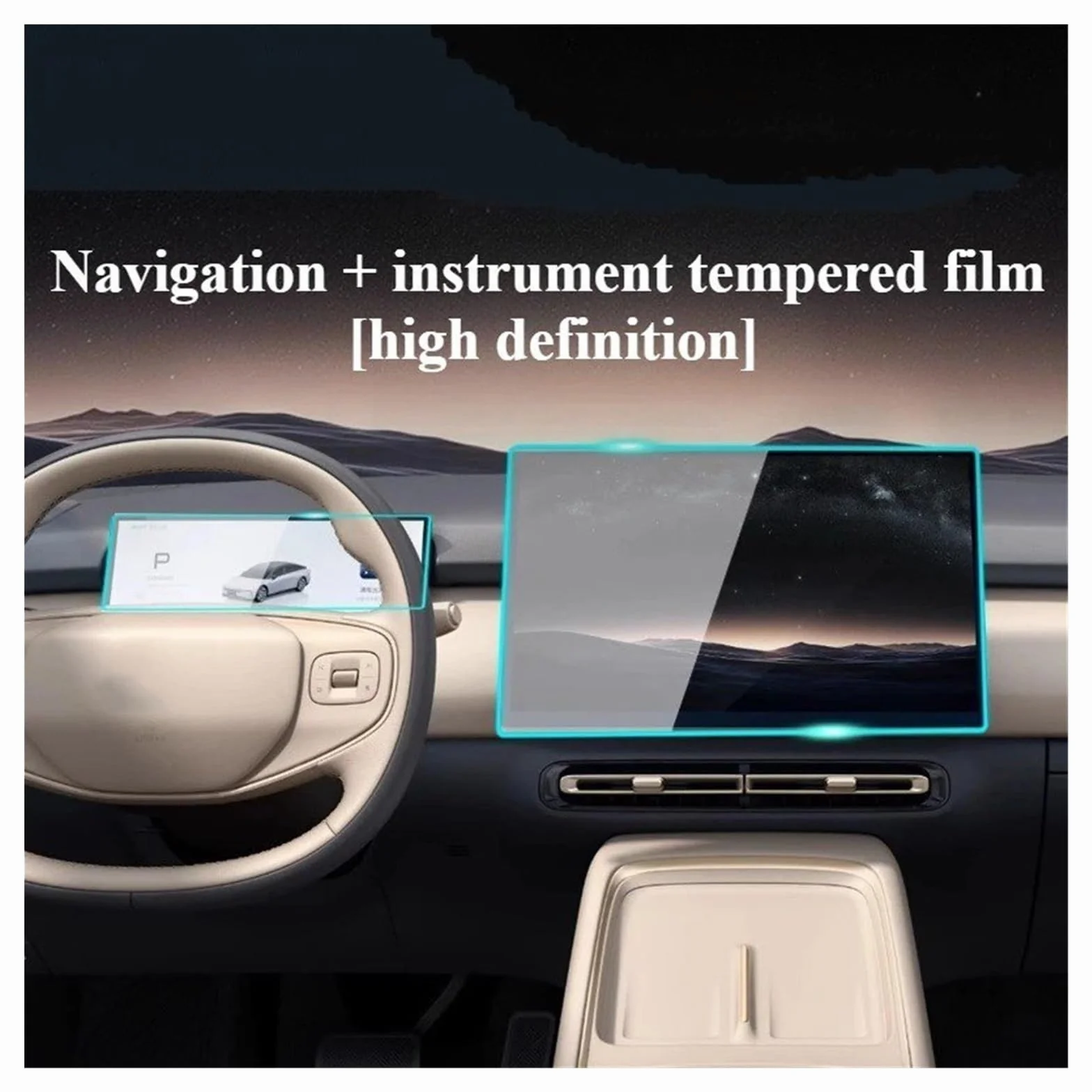 Film Protecteur d'écran en Verre trempé pour système de Navigation GPS de Voiture Xpeng G6 2023 2024, Accessoire Anti-Rayures pour écran LCD (Lecteur Blu-Ray P7 1)
