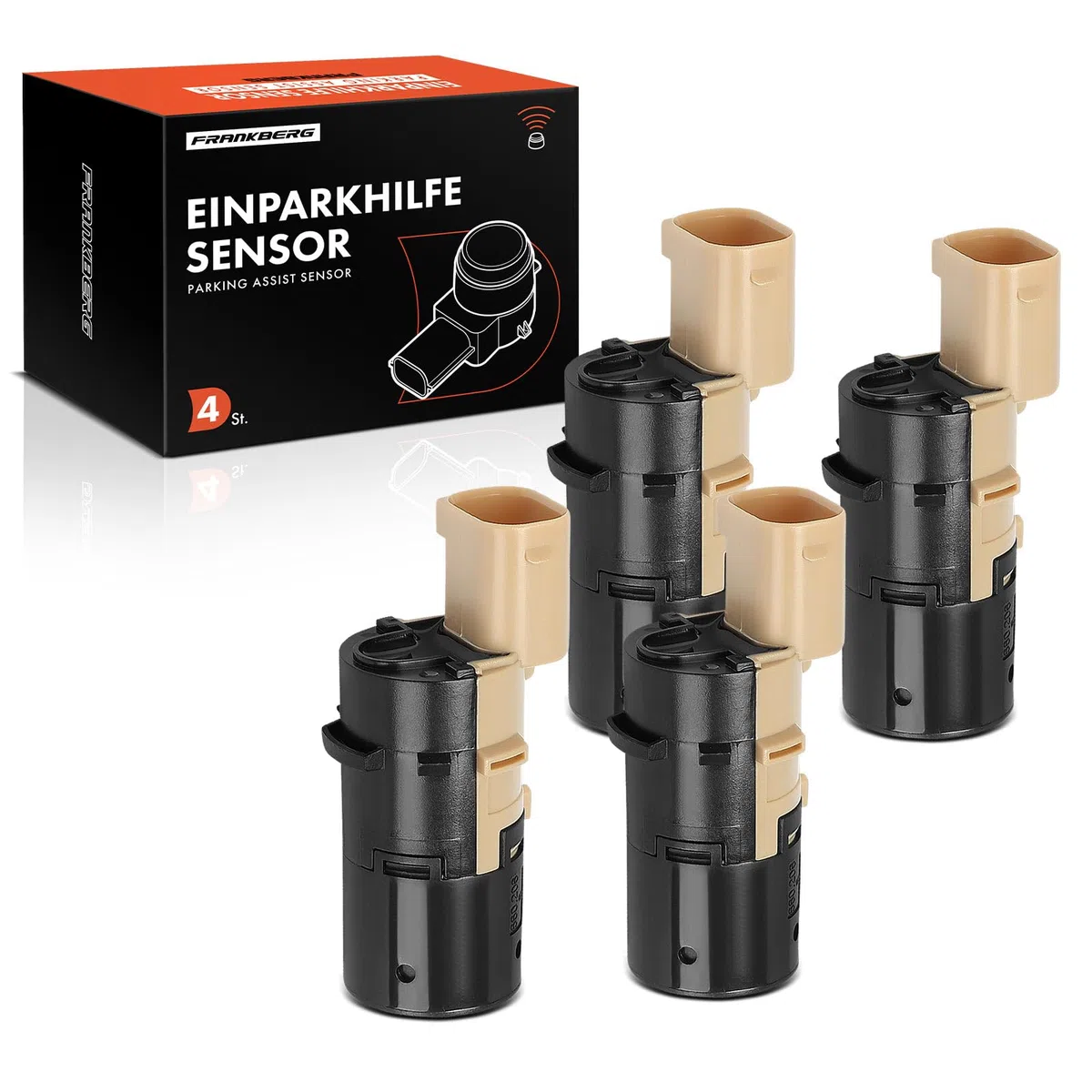 Frankberg 4 capteurs de stationnement arrière PDC à 3 broches 659095 | Compatible avec: 307 3A/C, C2 Enterprise JG, Berlingo/Berlingo Premier monospace GFK GJK MF, 307 SW 3H